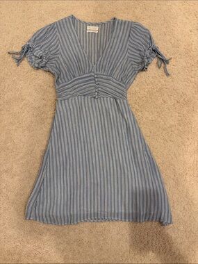 Urban Outfitters Blue and White Striped Mini Dress